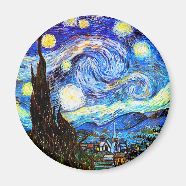 Imán Starry Night Van Gogh Bella Artes (Frente)