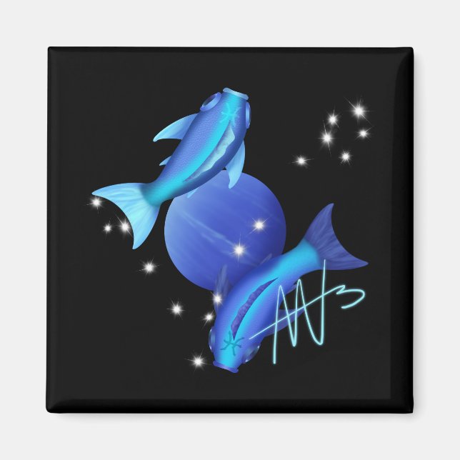 Imán Starry Pisces Neptune Zodiac (Frente)