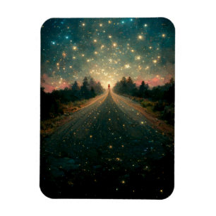 Imán Starry Road Fantasy Paisaje Sci-Fi