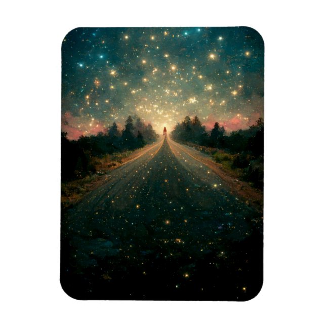 Imán Starry Road Fantasy Paisaje Sci-Fi (Vertical)