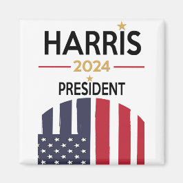 Imán Stars and Stripes Harris para el Rótulo del presid