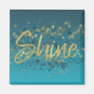 Imán Stars Gold Blue Shine