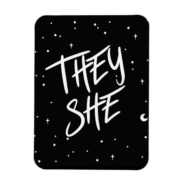 Imán Stars They/She Pronouns (Vertical)