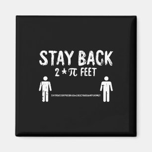 Imán Stay Back Pi-day Funny 3.14 Símbolos matemáticos Q