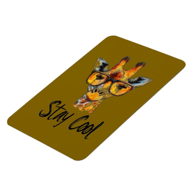 Imán Stay Guay - Giraffe con Ilustracion de gafas de so (Lado Izquierdo)