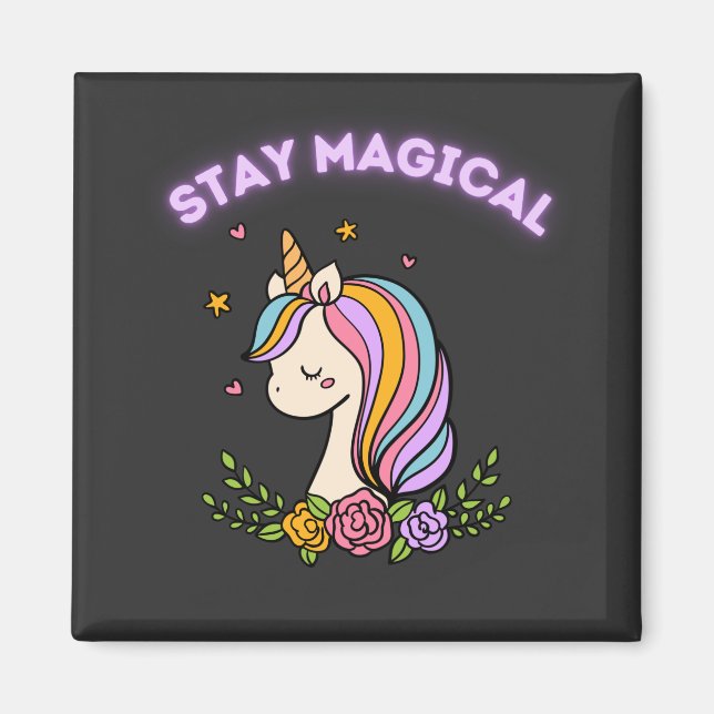 Imán Stay Magic Unicorn (Frente)