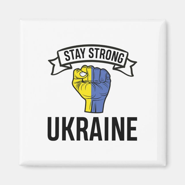 Imán Stay Strong Ukraine - Peace - Freedom  (Frente)