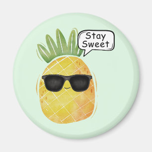 Imán Stay Sweet Pineapple Personalizado Fun