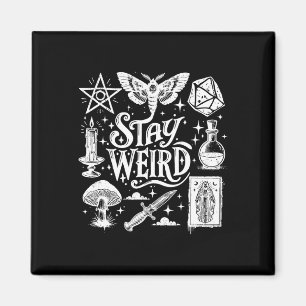 Imán Stay Weird Witchen Vibes Witch Spooky Season Happy