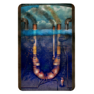 Imán Steampunk - Alfabeto - U es para Utopía Submarina