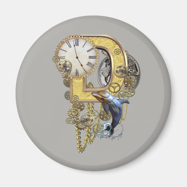 Imán Steampunk-carta de cumpleaños-D (Frente)