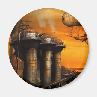 Imán Steampunk - Distopía - El puesto de avanzada