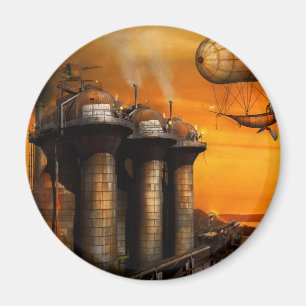 Imán Steampunk - Distopía - El puesto de salida