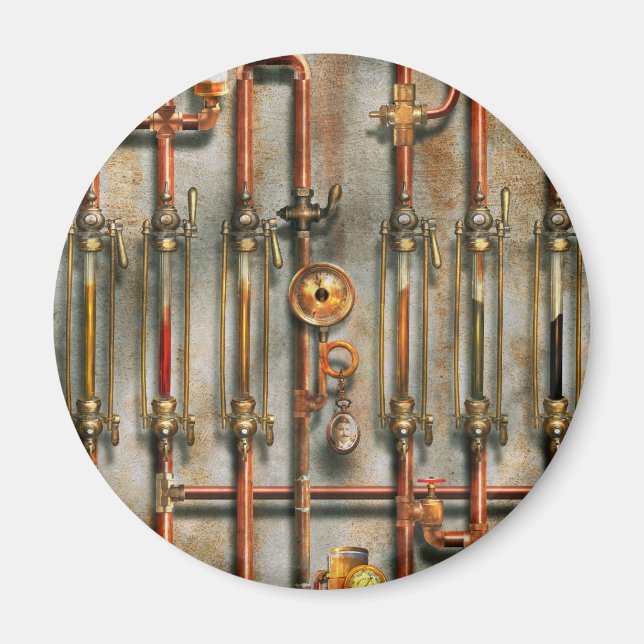 Imán Steampunk - El colector de lubricación (Frente)