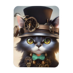 Imán Steampunk Kitten
