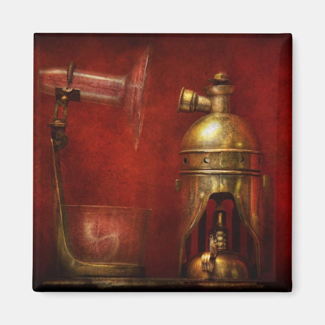 Imán Steampunk - La antorcha (Frente)