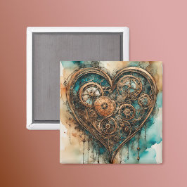 Imán Steampunk Love Valentine