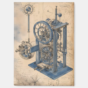 Imán Steampunk Machinery Junk Journal Page