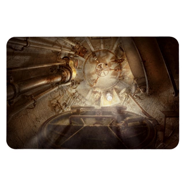 Imán Steampunk - Naval - La escotilla de escape (Horizontal)