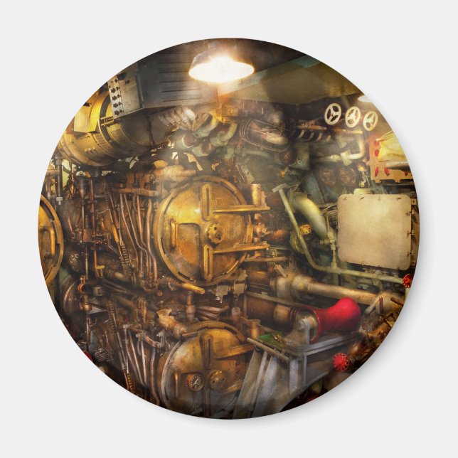 Imán Steampunk - Naval - La sala de torpedos (Frente)