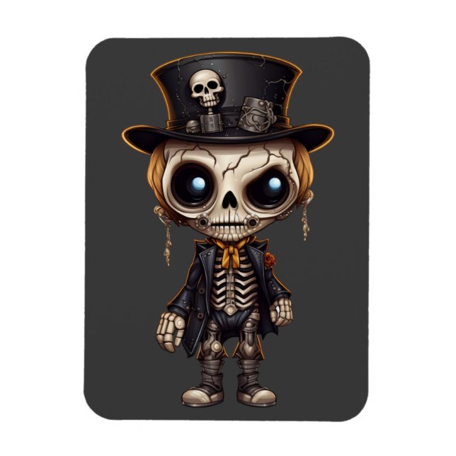 Imán Steampunk Skeleton Magnet (Vertical)