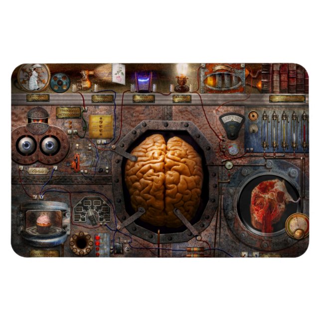 Imán Steampunk - Sobrecarga de información (Horizontal)