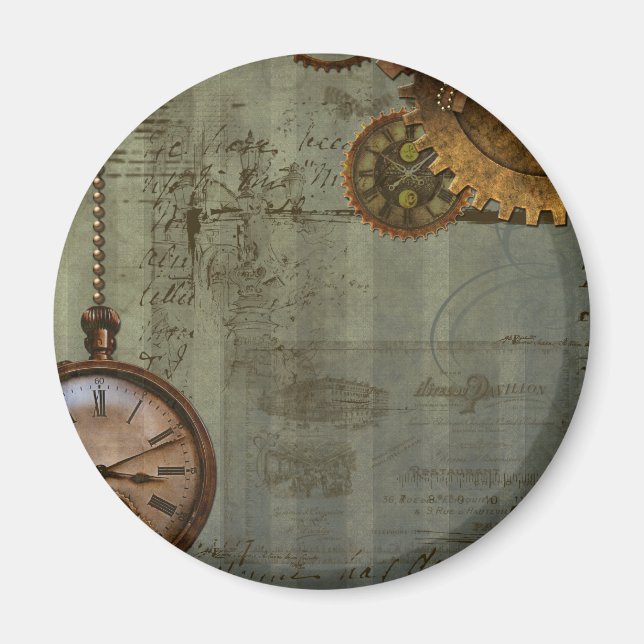 Imán Steampunk Time Machine (Frente)