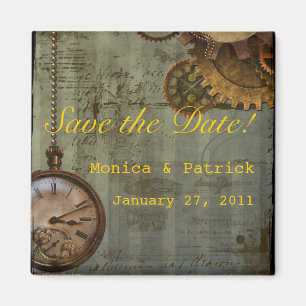 Imán Steampunk Time Machine