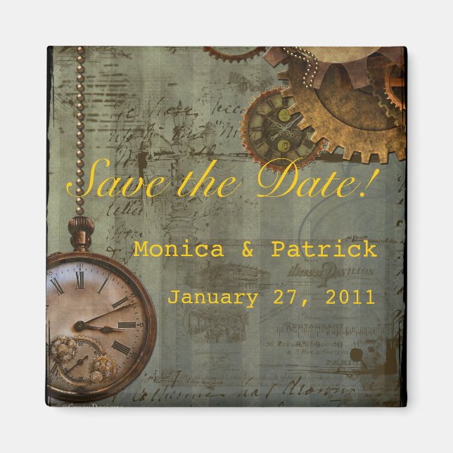 Imán Steampunk Time Machine (Frente)