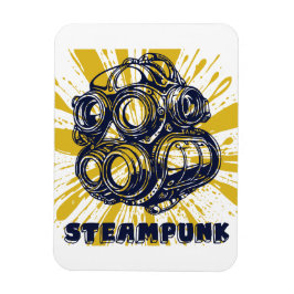 Imán Steampunk Vintage Art - Flexible Photo Magnet