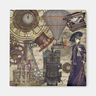 Imán Steampunk Vintage Industrial Victorian Fantasy Art