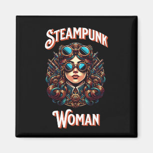 Imán Steampunk Woman