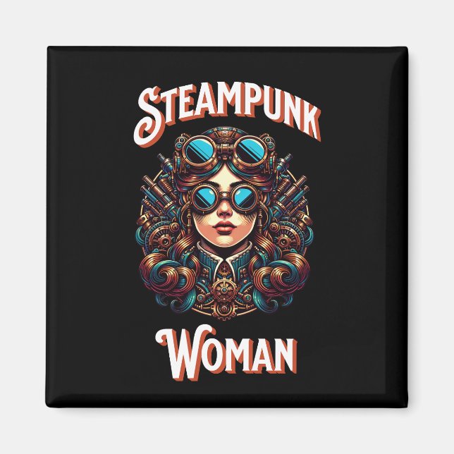 Imán Steampunk Woman (Frente)