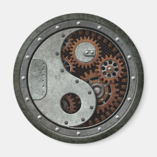 Imán Steampunk Yin Yang