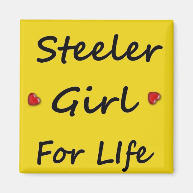 Imán Steeler Chica for Life Magnet (Frente)