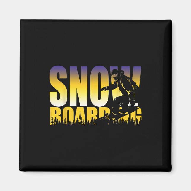 Imán Steezy Snowboard Gnarly Gift (Frente)