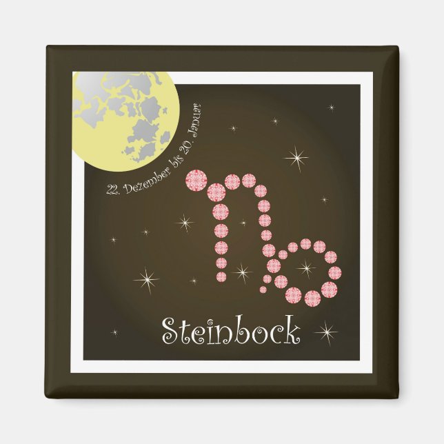 Imán Steinbock 22. Dezember bis 20. Januar Magnet (Frente)