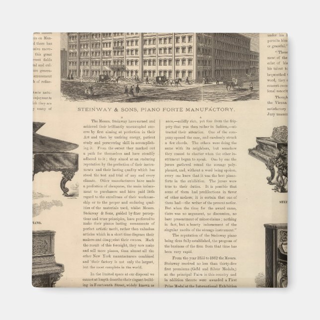 Imán Steinway e hijos, fabricantes de piano (Frente)
