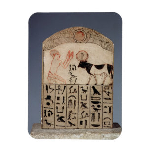 Imán Stela al toro de los Apis (piedra caliza pintada)