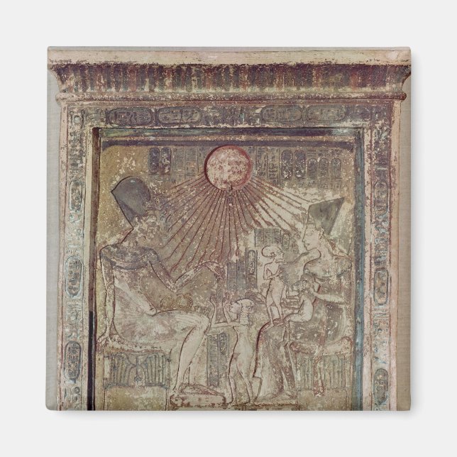 Imán Stela que representa a Aten dando vida y (Frente)
