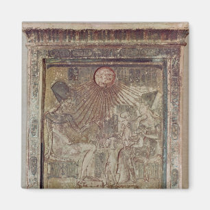 Imán Stela que representa Aten que da vida y