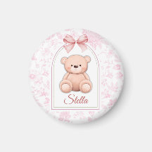 Stella | Diseño de guardería de osito rosado perso