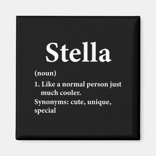 Imán Stella Name Definition Funny D  (Frente)