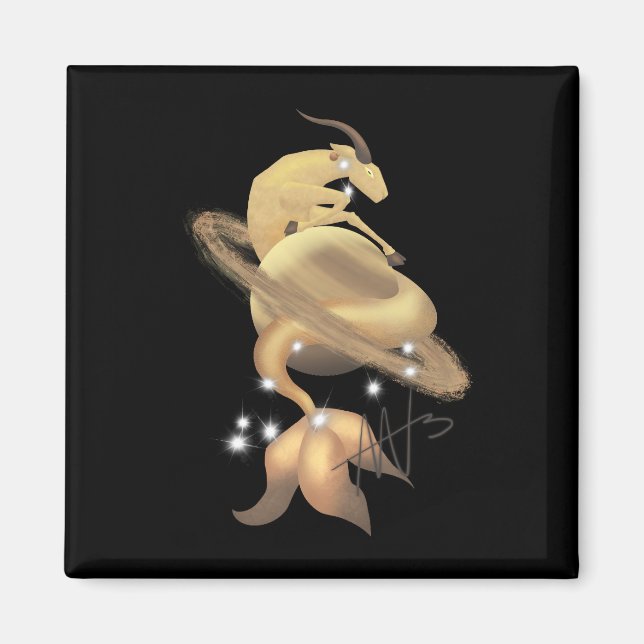 Imán Stellar Capricorn Saturn Zodiac (Frente)
