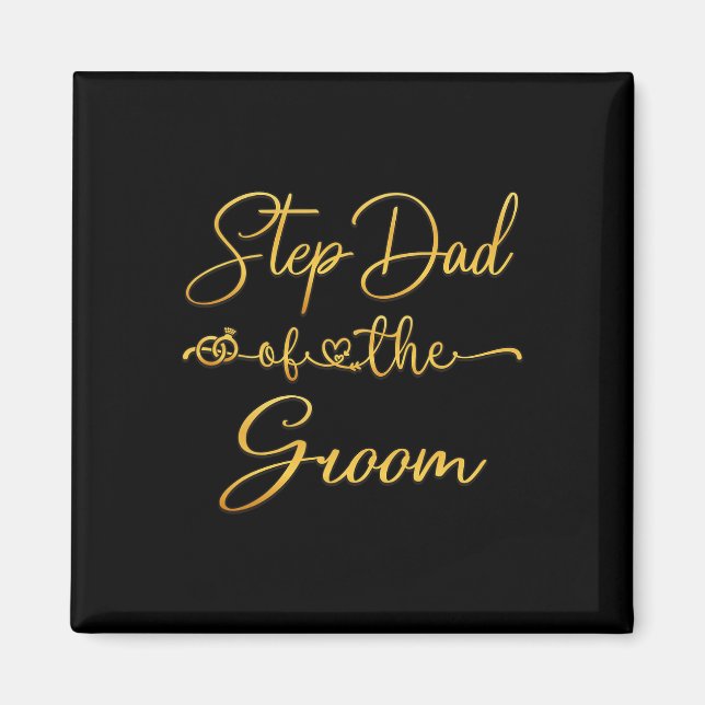 Imán Step Dad Of The Groom Wedding Party Idea Para Él (Frente)