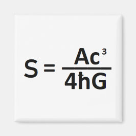 Imán Stephen Hawkin Black Hole Entropy Fórmula Magnet