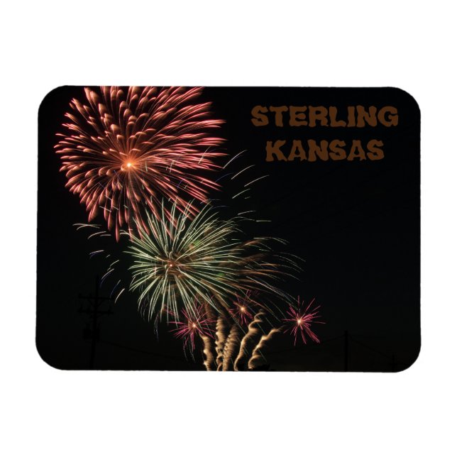 Imán Sterling Kansas Fire Works Magnet (Horizontal)