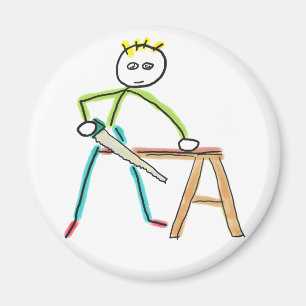 Imán Stickman de Carpintería