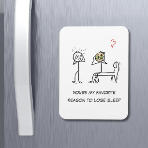 Imán Stickman Humor Cita Día de San Valentín gracioso