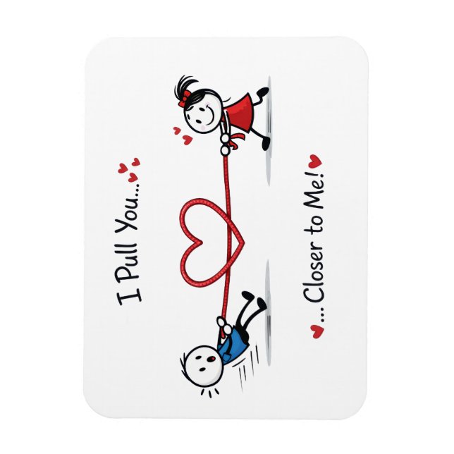 Imán Stickman Tira y Afloja del Amor (Vertical)